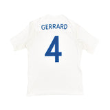 2010/11 ENGLAND GERRARD #4 HOME SHIRT (M) UMBRO