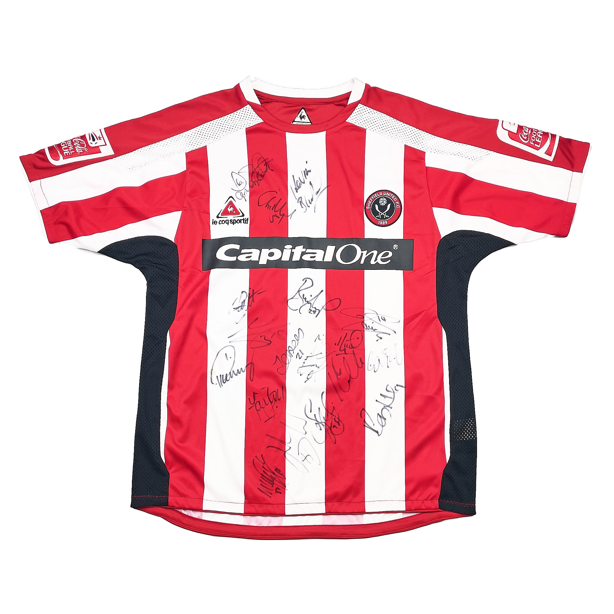 2007 08 Sheffield United Hendrie #11 *Match Worn + Squad Signed* Home Shirt