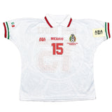 1998 Mexico Hernandez #15 Reissue World Cup Edition *With Defects* Away (Multiple) ABA Sport