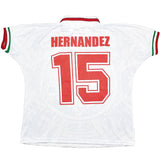 1998 Mexico Hernandez #15 Reissue World Cup Edition *With Defects* Away (Multiple) ABA Sport