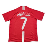 2007/09 MANCHESTER UNITED RONALDO #7 HOME SHIRT (L) NIKE