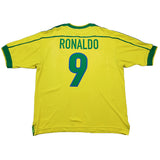 1998/00 BRAZIL RONALDO #9 HOME SHIRT (XL) NIKE