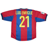 1998/99 BARCELONA LUIS ENRIQUE #21 HOME SHIRT (M) NIKE