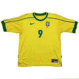 1998/00 BRAZIL RONALDO #9 HOME SHIRT (S) NIKE