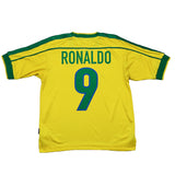 1998/00 BRAZIL RONALDO #9 HOME SHIRT (S) NIKE