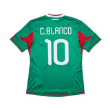 2010 MEXICO C.BLANCO #10 HOME SHIRT (M) ADIDAS