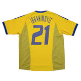 2002/03 SWEDEN IBRAHIMOVIC #21 HOME SHIRT (L) ADIDAS