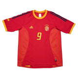 2002/04 SPAIN MORIENTES #9 HOME SHIRT (L) ADIDAS