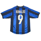 1999/00 INTER MILAN RONALDO #9 HOME SHIRT (M) NIKE