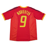 2002/04 SPAIN MORIENTES #9 HOME SHIRT (L) ADIDAS