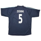 2003/04 REAL MADRID ZIDANE #5 AWAY SHIRT (XL) ADIDAS
