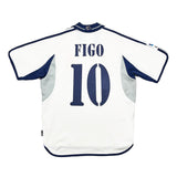 2000/01 REAL MADRID FIGO #10 HOME SHIRT (M) ADIDAS