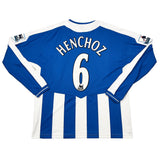 2005/06 WIGAN HENCHOZ #6 *MATCH WORN vs MANCHESTER UNITED* L/S HOME SHIRT (XL) JJB
