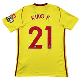 2017/18 WATFORD KIKO F #21 *MATCH ISSUE* HOME SHIRT (S) ADIDAS