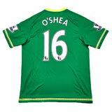 2015/16 SUNDERLAND O'SHEA #16 *MATCH ISSUE + SIGNED* AWAY SHIRT (L) ADIDAS