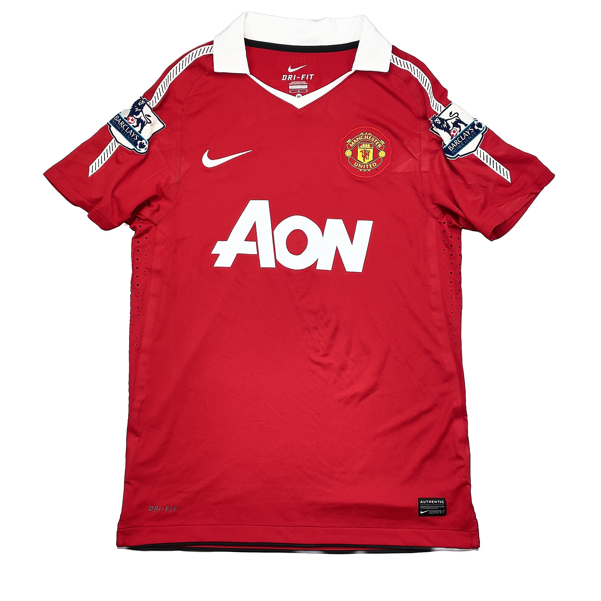 2010/11 Manchester United Owen #7 *Match Issue* Home Shirt (M