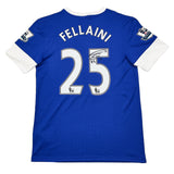 2012/13 EVERTON FELLAINI #26 *MATCH ISSUE + SIGNED* HOME SHIRT (M) NIKE