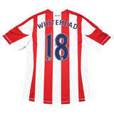 2012/13 STOKE CITY WHITEHEAD #18 *MATCH ISSUE + SIGNED* HOME SHIRT (M) ADIDAS