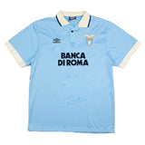 1993/95 LAZIO #4 *MATCH ISSUE* HOME SHIRT (XL) UMBRO