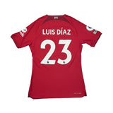 2022/23 LIVERPOOL LUIS DIAZ *MATCH ISSUED v BOURNEMOUTH* HOME SHIRT (L) NIKE