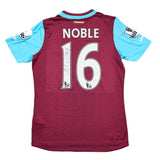 2015/16 WEST HAM NOBLE #16 *MATCH ISSUE + SIGNED* HOME SHIRT (S) UMBRO