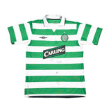 2004/05 CELTIC JUNINHO #7 *SQUAD SIGNED* HOME SHIRT (L) UMBRO