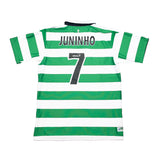 2004/05 CELTIC JUNINHO #7 *SQUAD SIGNED* HOME SHIRT (L) UMBRO