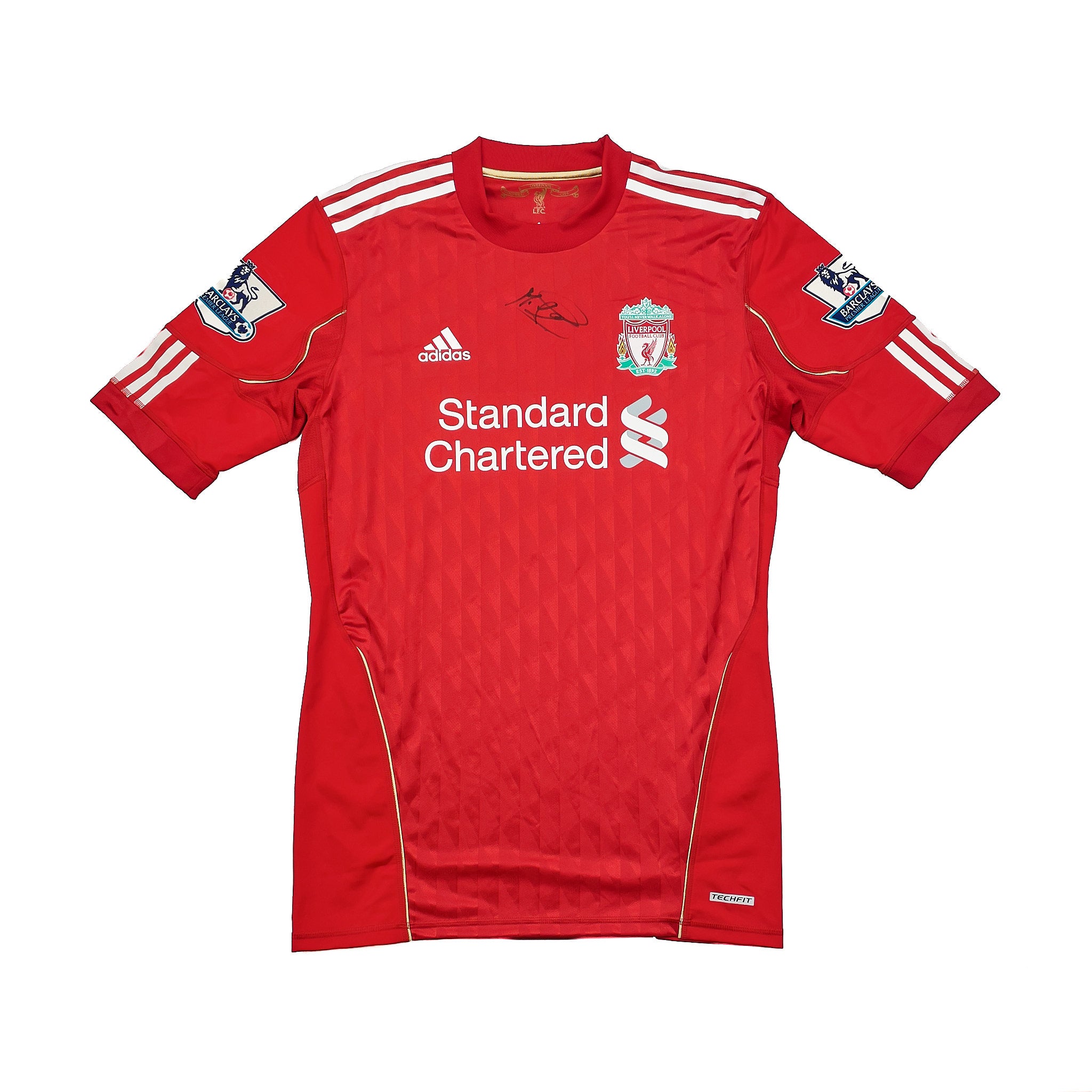 2010/12 Liverpool Agger #5 *Match Issue + Signed* Home Shirt (XL