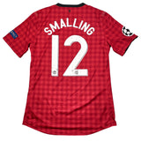 2012/13 MANCHESTER UNITED SMALLING #12 C/L *MATCH ISSUE* HOME SHIRT (L) NIKE