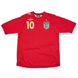 2006/08 ENGLAND OWEN #10 AWAY SHIRT (XL) UMBRO
