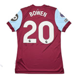 2023/24 WEST HAM BOWEN #20 *MATCH WORN* HOME SHIRT (M) UMBRO