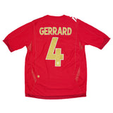 2006/08 ENGLAND GERRARD #4 AWAY SHIRT (M) UMBRO