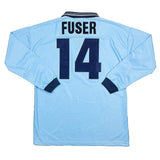 1995/96 LAZIO FUSER #14 *MATCH ISSUE* L/S HOME SHIRT (L) UMBRO