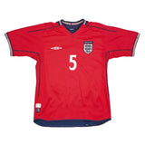 2002/04 ENGLAND FERDINAND #5 AWAY SHIRT (S) UMBRO