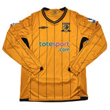 2009/10 HULL CITY GHILAS #23 *MATCH WORN vs MANCHESTER UNITED* L/S HOME SHIRT (M) UMBRO