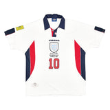 1997/99 ENGLAND SHERINGHAM #10 HOME SHIRT (XL) UMBRO