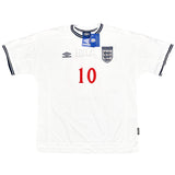 1999/01 ENGLAND OWEN #10 *BNWT* SIGNED HOME SHIRT (XXL) UMBRO