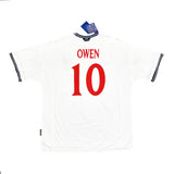 1999/01 ENGLAND OWEN #10 *BNWT* SIGNED HOME SHIRT (XXL) UMBRO