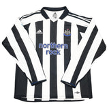 2003/05 NEWCASTLE AMEOBI #23 *MATCH ISSUE vs MANCHESTER UNITED* L/S HOME SHIRT (XL) ADIDAS