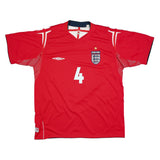 2004/06 ENGLAND GERRARD #4 AWAY SHIRT (M) UMBRO