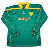 2001/02 NANTES CETTO #35 *MATCH WORN vs MANCHESTER UNITED* EUROPEAN HOME SHIRT (XL) LE COQ