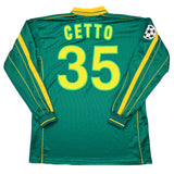2001/02 NANTES CETTO #35 *MATCH WORN vs MANCHESTER UNITED* EUROPEAN HOME SHIRT (XL) LE COQ