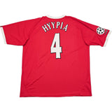 2001/03 LIVERPOOL HYYPIA #4 C/L HOME SHIRT (XL) REEBOK