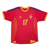 2002/04 SPAIN VALERON #21 HOME SHIRT (M) ADIDAS