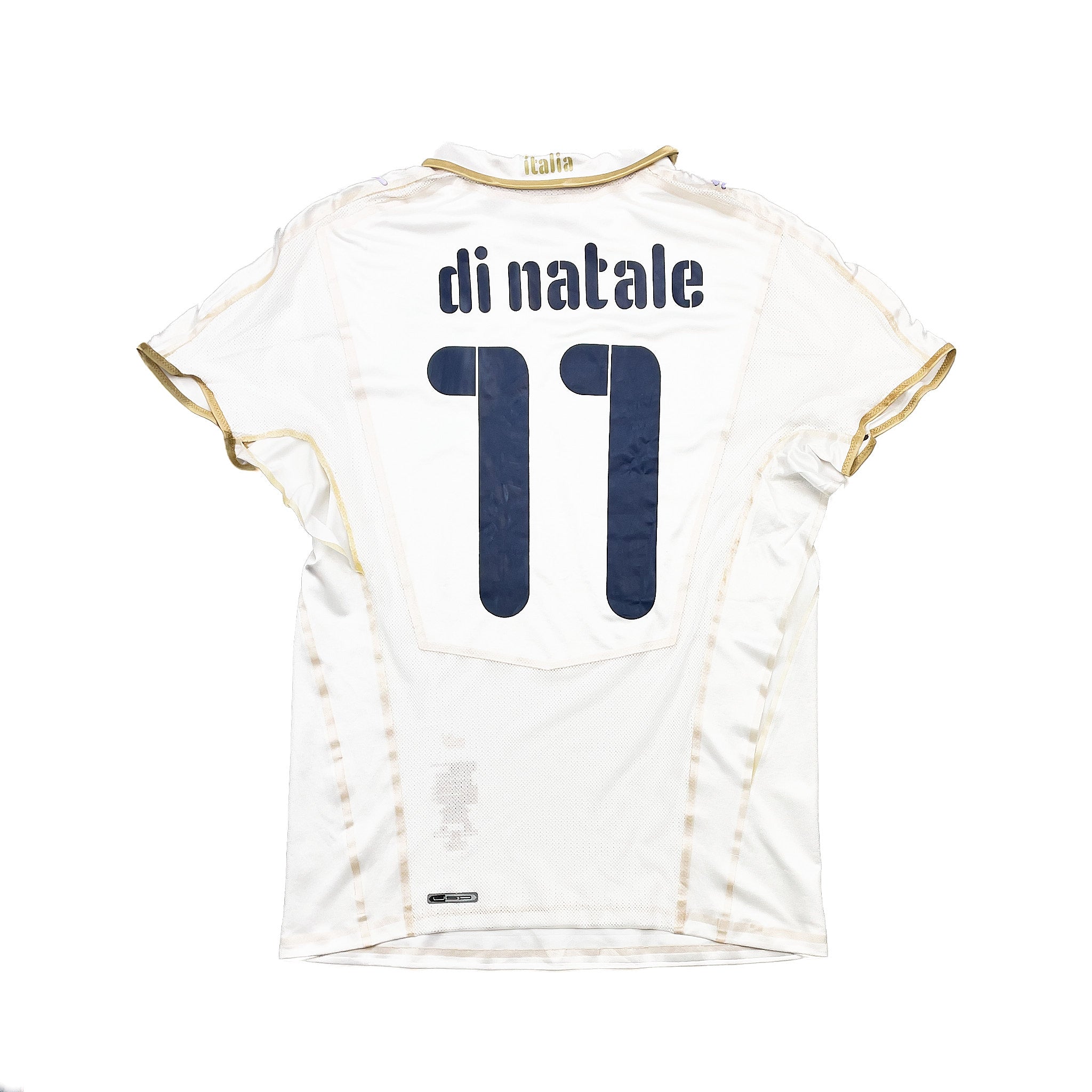 2008 09 Italy Di Natale #11 *Match Issue* Euro Away Shirt