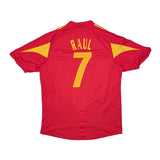 2004/06 SPAIN RAUL #7 HOME SHIRT (XL) ADIDAS