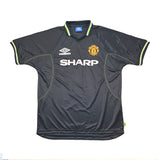1998/99 MANCHESTER UNITED BECKHAM #7 *MINT* THIRD SHIRT (XL) UMBRO