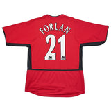 2002/04 MANCHESTER UNITED FORLAN #21 HOME SHIRT (M) NIKE