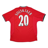 2000/01 MANCHESTER UNITED SOLSKJAER #20 HOME SHIRT (L) UMBRO