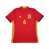 2016/17 SPAIN A.INIESTA #6 HOME SHIRT (L) ADIDAS